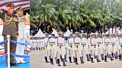 রাষ্ট্রপতি কুচকাওয়াজ শেষে নবীণদের উদ্দেশে ভাষণ